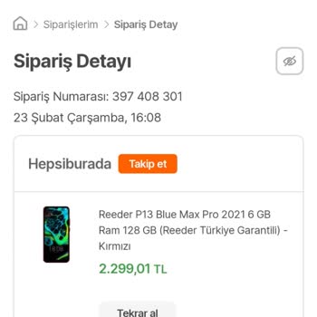 Hepsiburada Reeder Blue Max P13 Pro