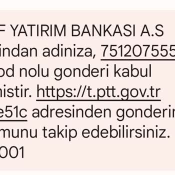 Aktif Bank PTT Kargo Mesajı