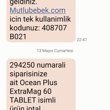 mutlubebek.com Sipariş İptal Edildi