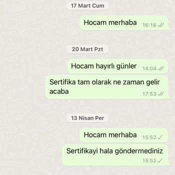 Plus Akademiden Satın Aldığım Sertifikalarım Hâlâ Gelmedi