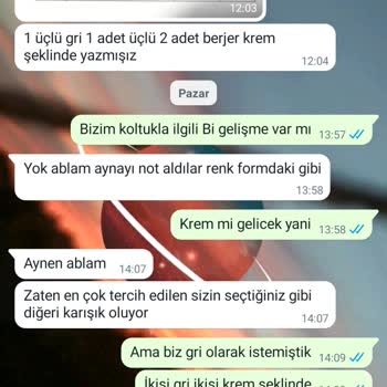 Özbay Mobilya Eksik Ve Hatalı Ürün