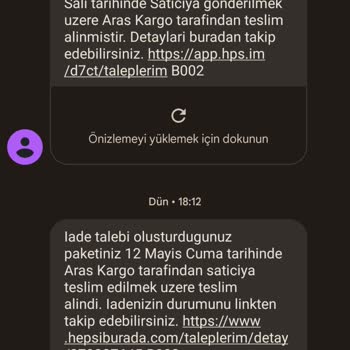Aras Kargo Hepsiburada İade Sürecinde Yaşadığım Sorunlar