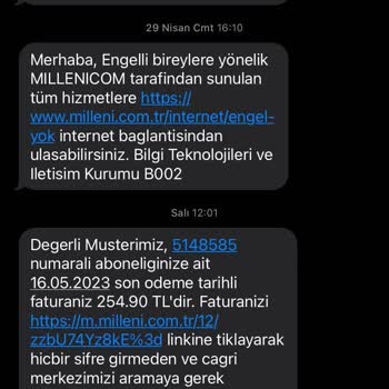 Millenicom Onaysız Fatura Yükseltme Mağduriyeti