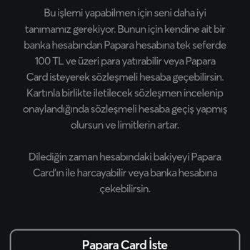 Papara Card Aktive Ettim Fakat Sözleşmeli Hesaba Geçmiyor