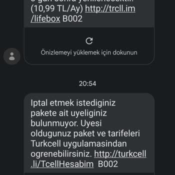 Turkcell Lifebox Üyelik İptal Sorunu