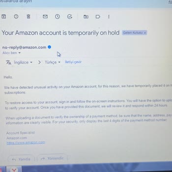 Amazon Suspend Account Sorunu