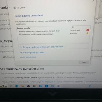 HP Ses Yok Ve Touchpad Çalışmıyor