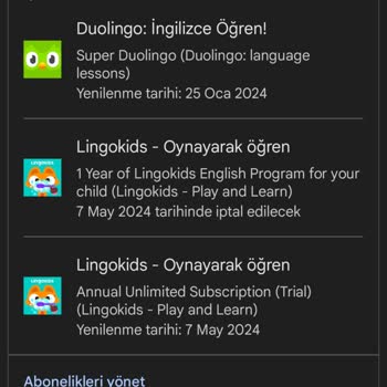 Lingokids Aboneliği İçin 2 Kez Ücret Alınması