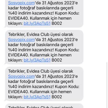 Evidea Sürekli SMS Gönderimi