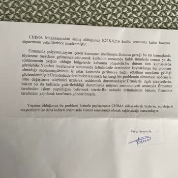 Chima Güvenilmez Bir Firma
