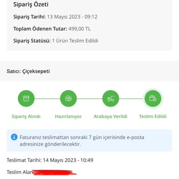 Çiçek Sepeti Kötü Gelen Ürün