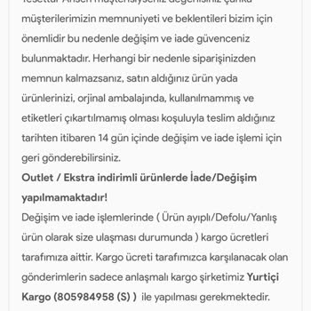 Tesettür Ahsen Para İadesini Yapmıyor