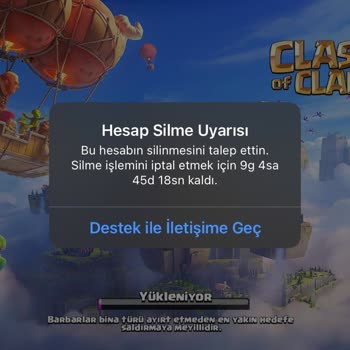 Supercell Clash Of Clans Hesap Silme İsteğini İptal Etme