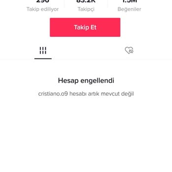 TikTok Cristiano. 09 Hesabı Açılsın
