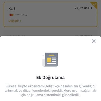 Binance Ek Doğrulama Sorunu