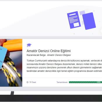 Ulaştırma ve Altyapı Bakanlığı Amatör Denizci Eğitim ve Başvuru Sistemi