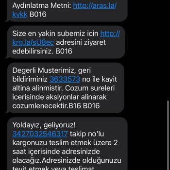 Aras Kargo Beni Mağdur Etti