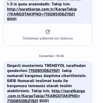Sürat Kargo Cennet Şubesi Kuryeleri Sorunlu