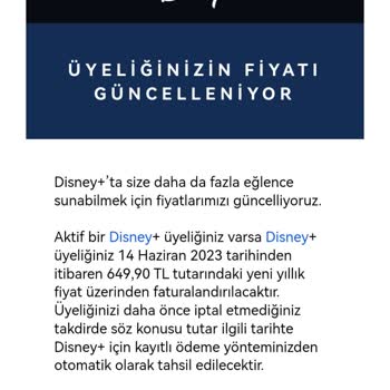 Disney Plus Müşteri Hizmetleri Olmaması Ve Zam Şikayeti
