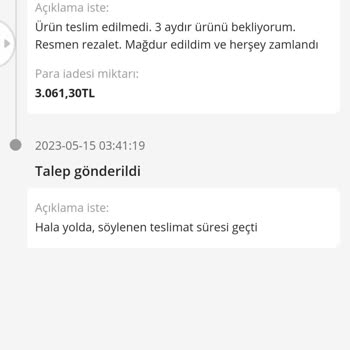 Naturehike Store'dan Aldığım Çanta 3 Aydır Teslim Edilmedi Ve Param İade Edilmedi