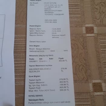 Bosch Marka Bulaşık Makinesi Punto Hatası