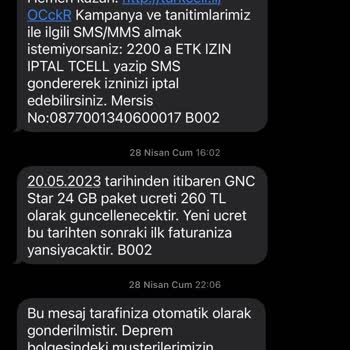 Turkcell Fazla Tutar Yansıtılmış