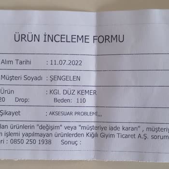 Kiğılı Kemer Tokası Kırılması