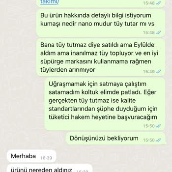 Türkmen Mobilya Telefonu Yüzünüze Kapatan Üretici! Ürünü Nano Diye Satan Bayi!