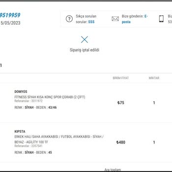 Decathlon Beni Günlerce Bekletti Ve Siparişimi İptal Etti.