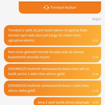Trendyol Yanlış Gelen İki Ürün