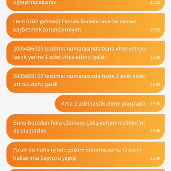 Trendyol Yanlış Gelen İki Ürün
