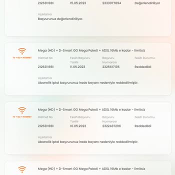 D-Smart Abonelik İptal Başvurusu