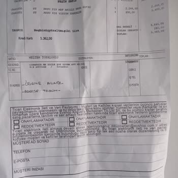 Evshop Mutfak Masamın Tesliminin Yapılamaması