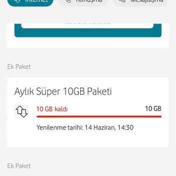 Vodafone'un Hattıma Tanımlanan İnternet Paketini İptal Etmemesi
