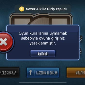 101 Okey Plus Haksız Oyuna Giriş Engellenmesi