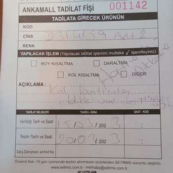 Setrms Ürünün Teslim Edilmemesi