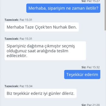 Taze Çiçek (tazecicek.com) İletilmeyen, Sözünde Durmayan, Gönderilmeyen Çiçekler
