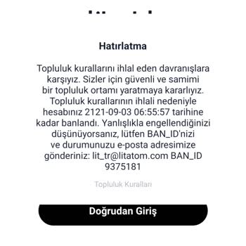Litmatch Hesabım Ban Yedi