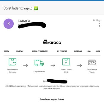 Karaca Fazla Para Alıp İade Sağlamıyor!