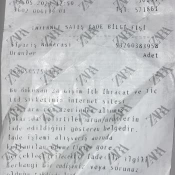 Zara İade Ücreti Ödemesi