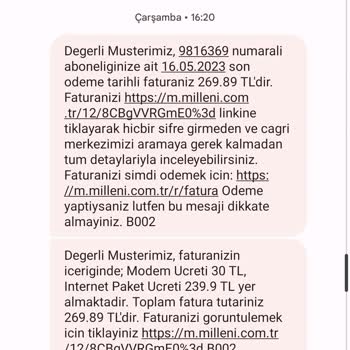 Millenicom Taahhüt Dolmadan Faturaya Zam Yaptılar