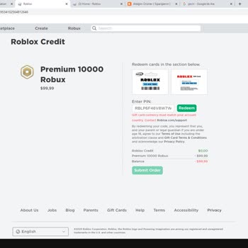 ROBLOX Gift Card Ülke Uyumlu Dil