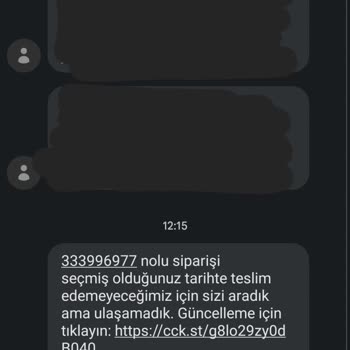 Ciceksepeti.net Teslim Tarihi Mağduriyeti