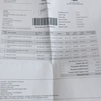 Eşarp Sokağı Eksik Ürün Gönderimi