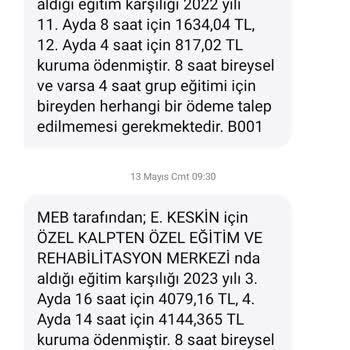 Milli Eğitim Bakanlığı (MEB) Özel Eğitim Haksız Kazanç.