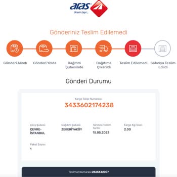 Aras Kargo Zekeriyaköy Şubesi İşbilmezliği