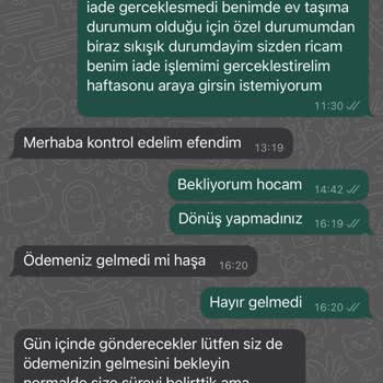 Elite Shop Turkey Instagram Sayfası Para İadesi Yapmıyor