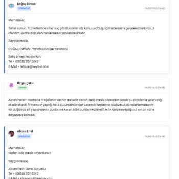 Kayizer.com 24 Saat Bile Kullanmadığım Hizmetimin İadesini Yapmıyor.