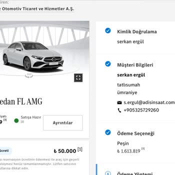 Mercedes-Benz Online Satış Süreci Sorunları