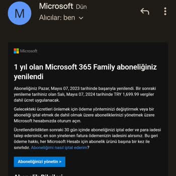 Microsoft Habersiz Kayıtlı Karttan Para Çekimi